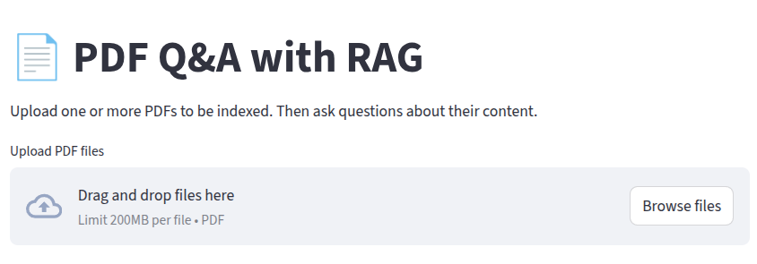 Application Landing Page