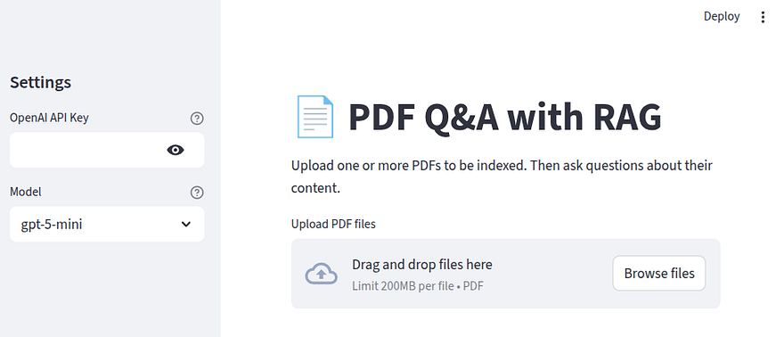 Application Landing Page